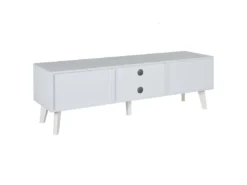 Meuble TV En MDF Blanc Et Beige PARTON -Meilleur Meubles Magasin meuble tv 16195651