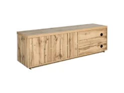 Meuble TV En MDF Bois Clair Et Blanc FARADA -Meilleur Meubles Magasin meuble tv 16195841
