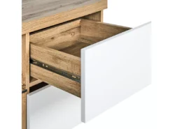 Meuble TV En MDF Bois Clair Et Blanc FARADA -Meilleur Meubles Magasin meuble tv 16195843
