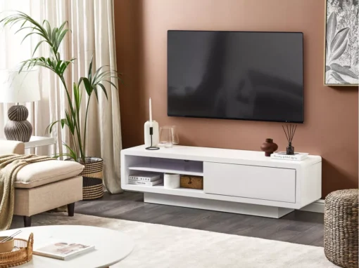 Meuble TV Blanc ANTONIC -Meilleur Meubles Magasin meuble tv 16196603