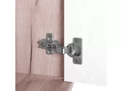 Meuble TV Blanc Et En Bois Clair LINCOLN -Meilleur Meubles Magasin meuble tv 16197885