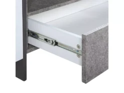 Meuble TV Blanc Et Gris Béton Avec éclairage LED RUSSEL -Meilleur Meubles Magasin meuble tv 16197955