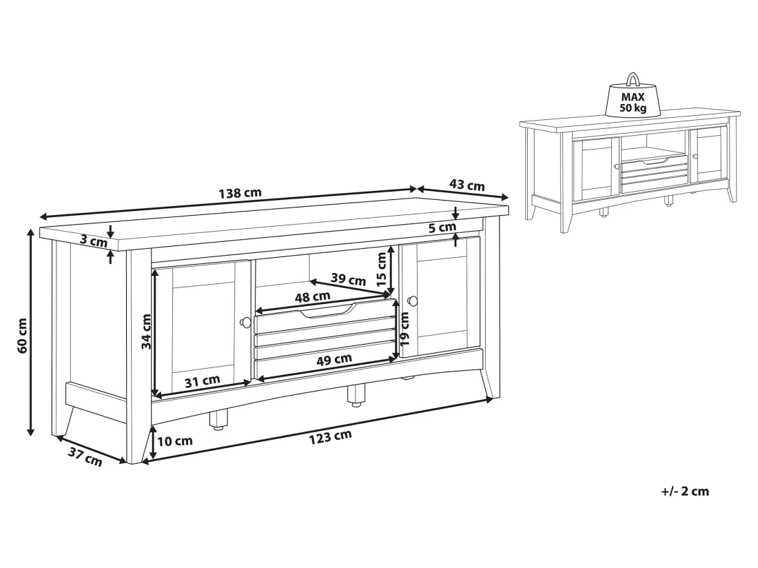 Meuble TV Bois Clair AGORA 5 Meuble TV Bois Clair AGORA – Image 3