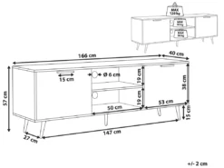 Meuble TV Noir Mat Et Doré INDIO -Meilleur Meubles Magasin meuble tv 16199479