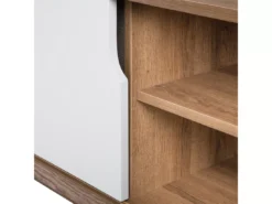Meuble TV Blanc/bois ACTON -Meilleur Meubles Magasin meuble tv 16199611