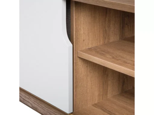 Meuble TV Blanc/bois ACTON -Meilleur Meubles Magasin meuble tv 16199611