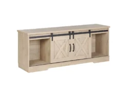 Meuble TV Effet Bois Clair 2 Portes ULAN -Meilleur Meubles Magasin meuble tv 16199843
