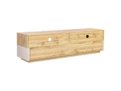 Meuble TV Bois Clair Et Beige ANTONIO -Meilleur Meubles Magasin meuble tv 16437327