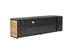 Meuble TV Bois Clair Et Noir JEROME -Meilleur Meubles Magasin meuble tv 16437505