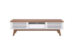 Meuble TV Bois Et Blanc DETROIT -Meilleur Meubles Magasin meuble tv 16437557