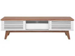 Meuble TV Bois Et Blanc DETROIT -Meilleur Meubles Magasin meuble tv 16437559