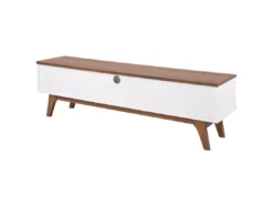 Meuble TV Bois Et Blanc DETROIT -Meilleur Meubles Magasin meuble tv 16437563