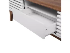 Meuble TV Bois Et Blanc DETROIT -Meilleur Meubles Magasin meuble tv 16437565