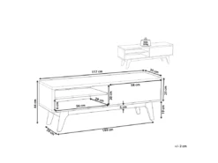 Meuble TV Bois Clair/blanc BUFFALO -Meilleur Meubles Magasin meuble tv 16437725