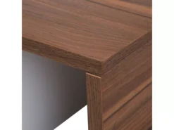 Meuble TV Blanc Marron YONKERS -Meilleur Meubles Magasin meuble tv 16437967