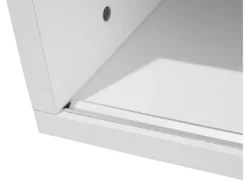 Meuble TV Blanc Marron YONKERS -Meilleur Meubles Magasin meuble tv 16437969