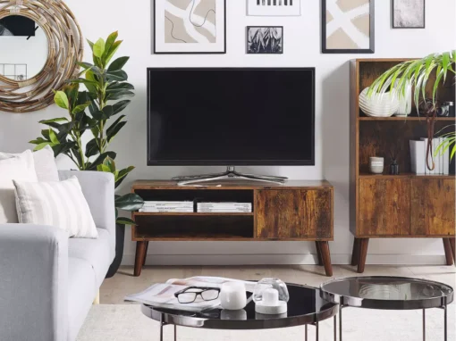 Meuble TV Effet Bois Foncé VANLER -Meilleur Meubles Magasin meuble tv 16669767