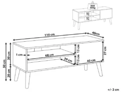 Meuble TV Effet Bois Foncé VANLER -Meilleur Meubles Magasin meuble tv 16669769