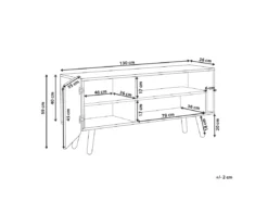 Meuble TV En Bois Clair 130 X 40 Cm WESTFIELD -Meilleur Meubles Magasin meuble tv 16669837