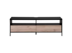 Meuble TV Noir Et Couleur Bois SYDNEY -Meilleur Meubles Magasin meuble tv 16670255