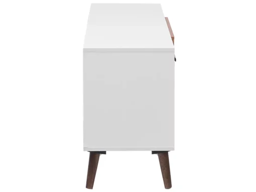 Meuble TV En Bois Blanc Et Marron ALLOA -Meilleur Meubles Magasin meuble tv 16670769