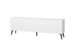 Meuble TV En Bois Blanc Et Marron ALLOA -Meilleur Meubles Magasin meuble tv 16670771