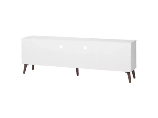 Meuble TV En Bois Blanc Et Marron ALLOA -Meilleur Meubles Magasin meuble tv 16670771