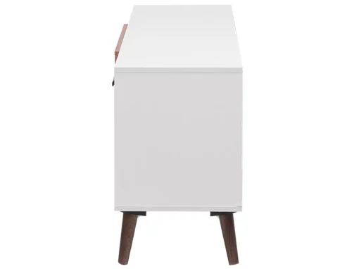 Meuble TV En Bois Blanc Et Marron ALLOA -Meilleur Meubles Magasin meuble tv 16670773