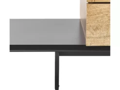 Meuble TV Design Effet Bois Clair / Noir FIORA -Meilleur Meubles Magasin meuble tv 16670793