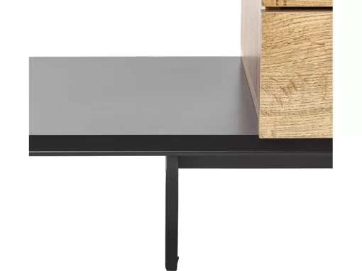 Meuble TV Design Effet Bois Clair / Noir FIORA -Meilleur Meubles Magasin meuble tv 16670793