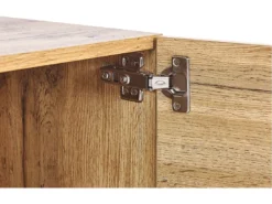 Meuble TV Design Effet Bois Clair / Noir FIORA -Meilleur Meubles Magasin meuble tv 16670795