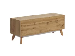 Meuble TV Blanc Et Bois Clair FLORIDA -Meilleur Meubles Magasin meuble tv 16670853