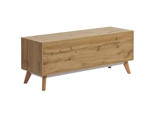Meuble TV Blanc Et Bois Clair FLORIDA -Meilleur Meubles Magasin meuble tv 16670853