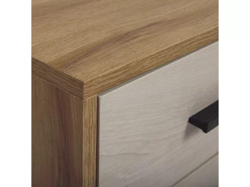 Meuble TV Blanc Et Bois Clair FLORIDA -Meilleur Meubles Magasin meuble tv 16670855