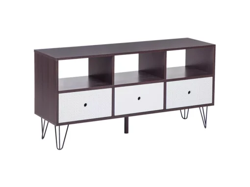 Meuble TV Marron Et Blanc FOSTON -Meilleur Meubles Magasin meuble tv 16671121