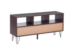 Meuble TV Marron Et Blanc FOSTON -Meilleur Meubles Magasin meuble tv 16671131