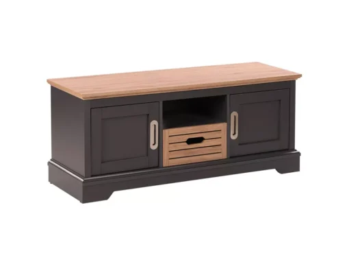 Meuble TV Gris Foncé Et Bois Clair GARET -Meilleur Meubles Magasin meuble tv 16671227