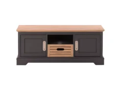 Meuble TV Gris Foncé Et Bois Clair GARET -Meilleur Meubles Magasin meuble tv 16671237
