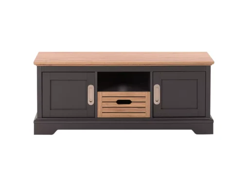 Meuble TV Gris Foncé Et Bois Clair GARET -Meilleur Meubles Magasin meuble tv 16671237