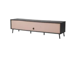 Meuble TV En Bois Clair Et Noir BLACKPOOL -Meilleur Meubles Magasin meuble tv 17476297