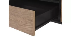 Meuble TV En Bois Clair Et Noir BLACKPOOL -Meilleur Meubles Magasin meuble tv 17476301