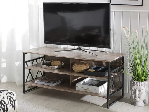 Meuble TV Bois Foncé Et Taupe CARLISLE -Meilleur Meubles Magasin meuble tv 17584607