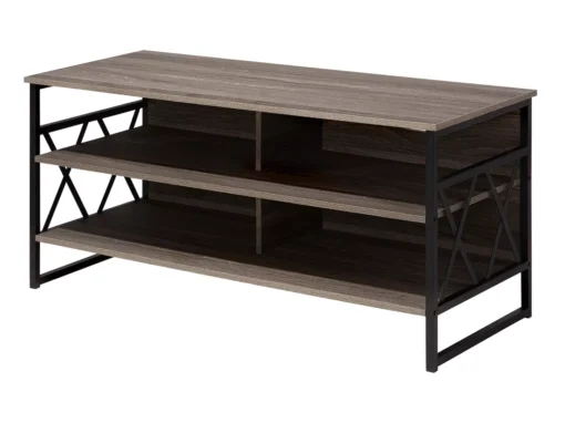 Meuble TV Bois Foncé Et Taupe CARLISLE -Meilleur Meubles Magasin meuble tv 17584615