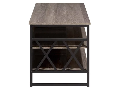 Meuble TV Bois Foncé Et Taupe CARLISLE -Meilleur Meubles Magasin meuble tv 17584617