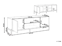 Meuble TV Bois Clair Et Gris MOINES -Meilleur Meubles Magasin meuble tv 18257997