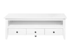 Meuble TV Blanc à 3 Tiroirs BERKELEY -Meilleur Meubles Magasin meuble tv 18447595
