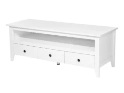 Meuble TV Blanc à 3 Tiroirs BERKELEY -Meilleur Meubles Magasin meuble tv 18447597