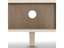 Meuble TV Paris Avec 2 Tiroirs Et 1 Niche - Chêne Massif Et MDF - Naturel -Meilleur Meubles Magasin meuble tv 18875755