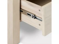 Meuble TV Paris Avec 2 Tiroirs Et 1 Niche - Chêne Massif Et MDF - Naturel -Meilleur Meubles Magasin meuble tv 18875757