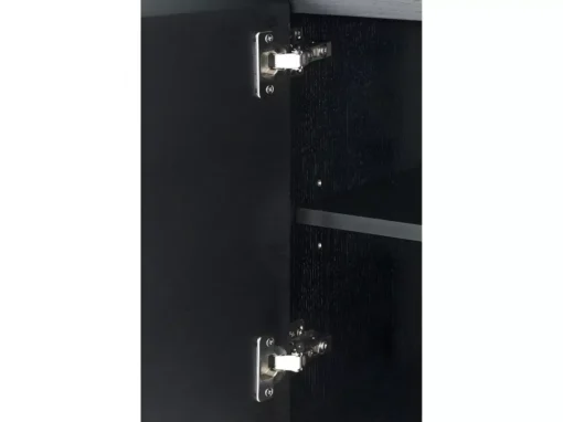 Meuble TV Tokyo Avec 2 Portes Et 1 Niche - MDF Et Métal - Noir -Meilleur Meubles Magasin meuble tv 18875771